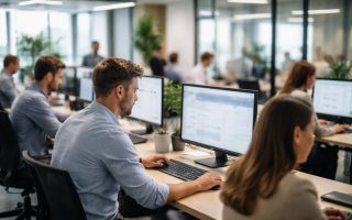 employes-bureau-moderne-ecrans-verre