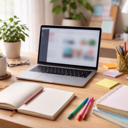 bureau-moderne-ordinateur-carnets-cafe