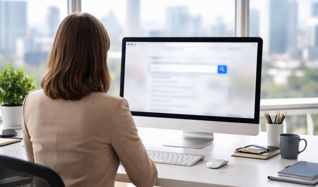 personne-bureau-ecran-vue-ville