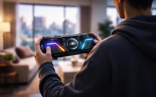 personne-appareil-led-salon-moderne