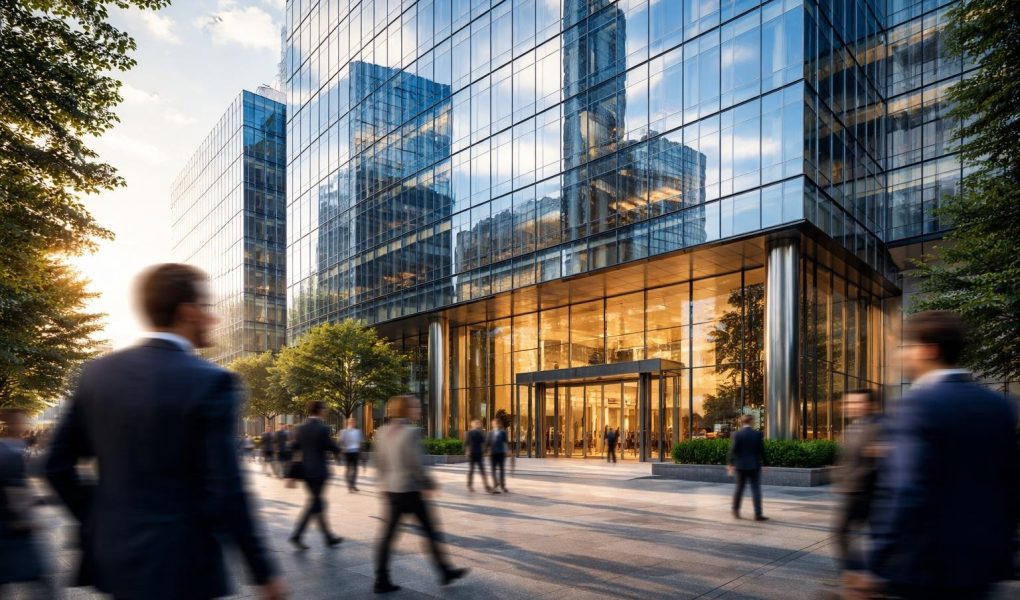 immeuble-verre-ciel-passants-urbain