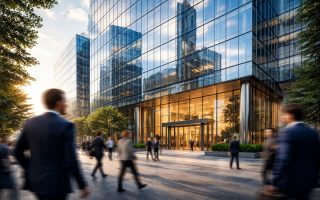 immeuble-verre-ciel-passants-urbain