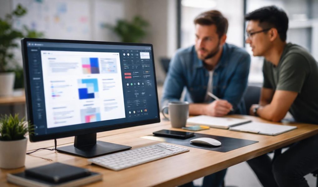 bureau-moderne-ordinateur-developpeurs-discussion