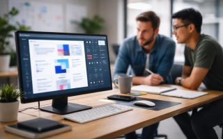 bureau-moderne-ordinateur-developpeurs-discussion