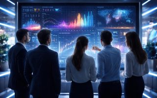 professionnels-ecran-tactile-donnees-abstraites