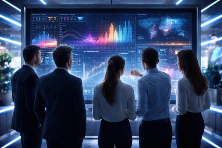 professionnels-ecran-tactile-donnees-abstraites