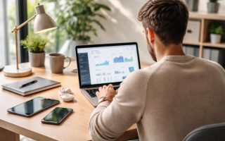 bureau-moderne-ordinateur-accessoires-techniques