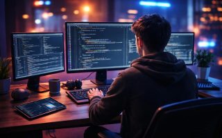 developpeur-bureau-moderne-ecrans-code