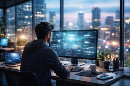 bureau-moderne-personne-ecran-ville