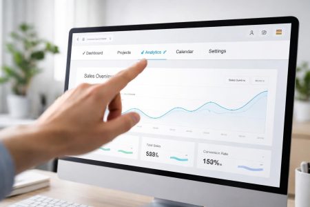 ecran-interface-main-travail-minimaliste