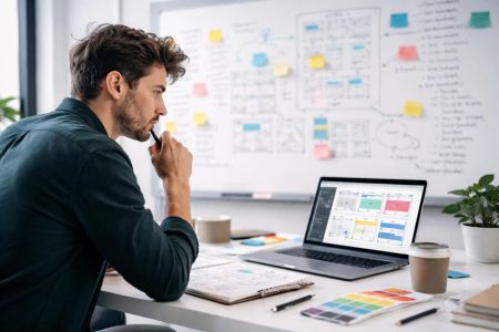 designer-tableau-blanc-croquis-ordinateur