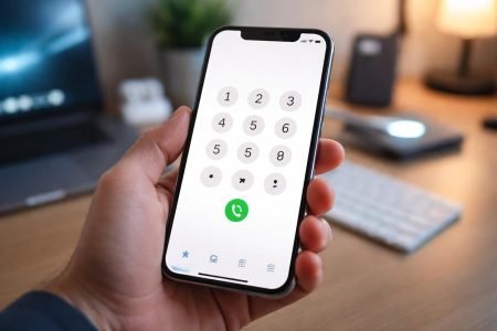 main-smartphone-cadran-bureau-moderne